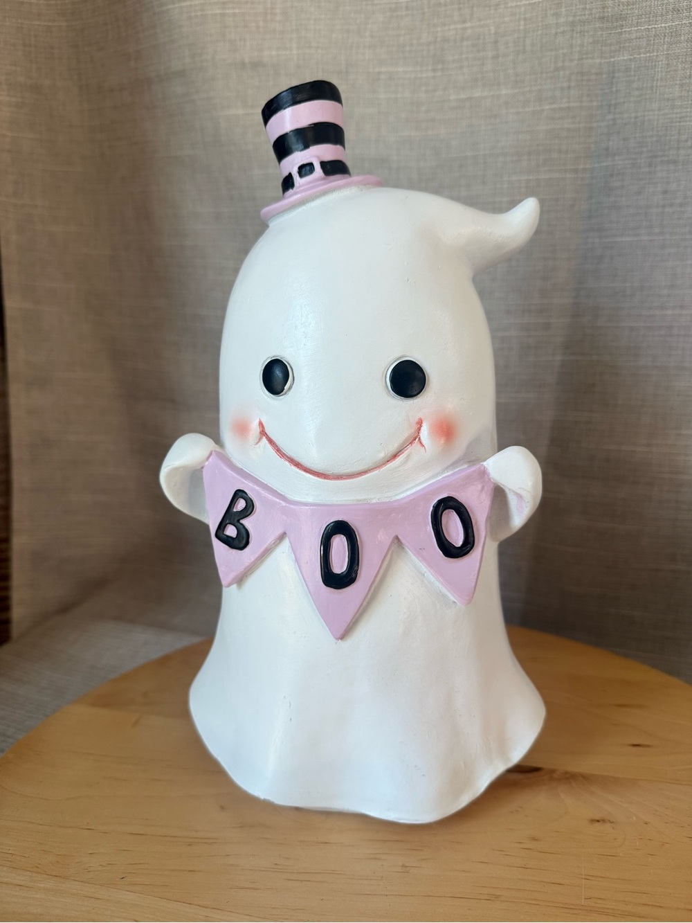 2024 Boo Friendly Ghost 11 inches Homegoods Fall Halloween Purple White Black